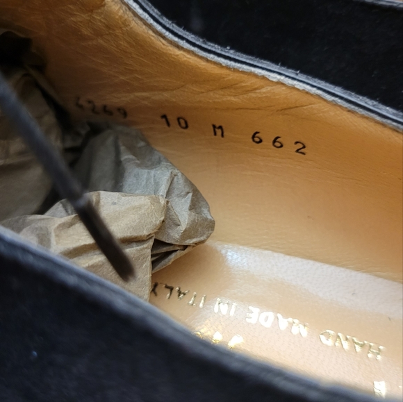 Gravati Black Suede Oxford w/ Black Patent Leather Cap Toe Size 10 - Picture 7 of 13